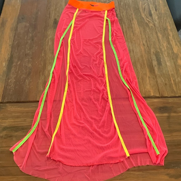 Current Mood Other - Neon Mesh Skirt Bathing Suit Cover Up
